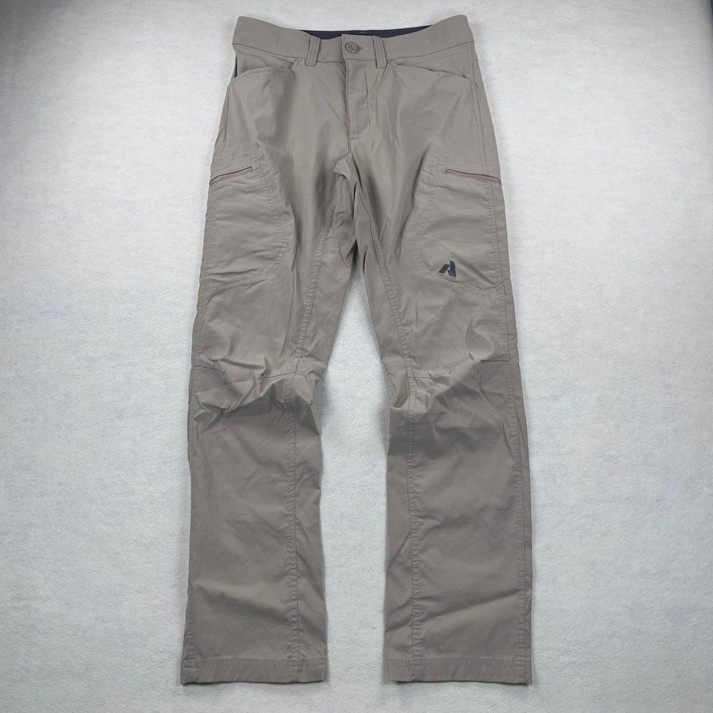Eddie Bauer First Ascent Guide Pro Pants Mens 30x32 Tan Hiking Cargo Stretch